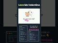 Cute Valentine Day Template 💌 | Surprise Her with Code ✨ #codinglife #cutesurprise #lovecode