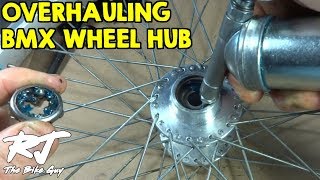 overhaul rear wheel hub of bmx bike