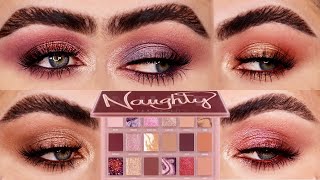 5 LOOKS 1 PALETTE! FIVE EYE LOOKS WITH THE HUDA BEAUTY NAUGHTY NUDES  PALETTE! |PATTY