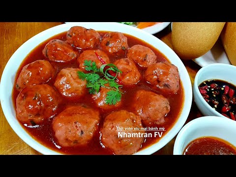 Video Cách Làm THỊT VIÊN XÍU MẠI BÁNH MỲ Béo Dẻo Mềm Đổi Món... - youtube
