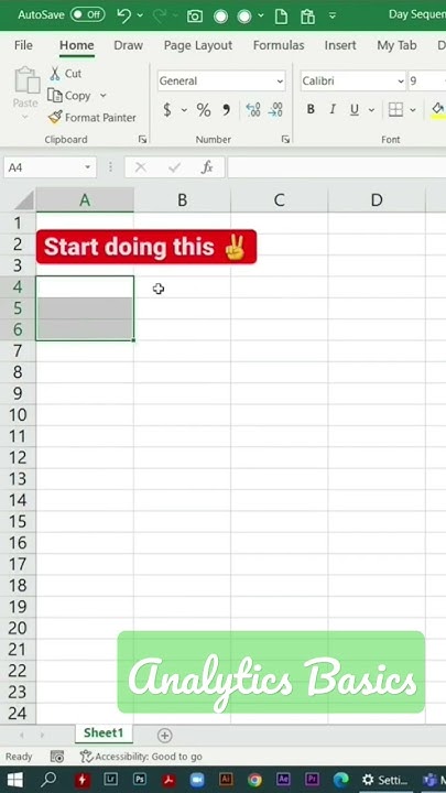Excel Basics | Excel tricks | Analytics Basics - YouTube