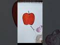 Cute Apple Drawing with Bunny | Easy Kids Art & Coloring#shortsfeed# shorts
