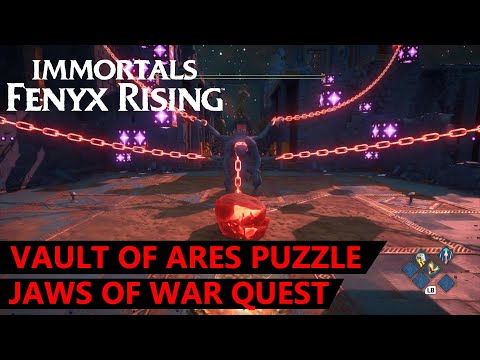 Immortals Fenyx Rising Vault of Ares Puzzle - How to Break Chains u0026 Get Chests - Jaws of War Quest