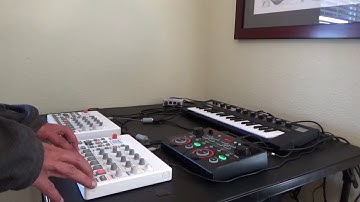 Boss RC202 Loop Station - Yamaha Reface CP - Elektron Model:Samples X2 - US E9 Squier Strat