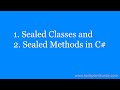 Sealed class and sealed methods in c  tech point fundamentals techpointfundamentals
