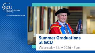 Summer graduation Wednesday 1 July 2026 - 3pm
