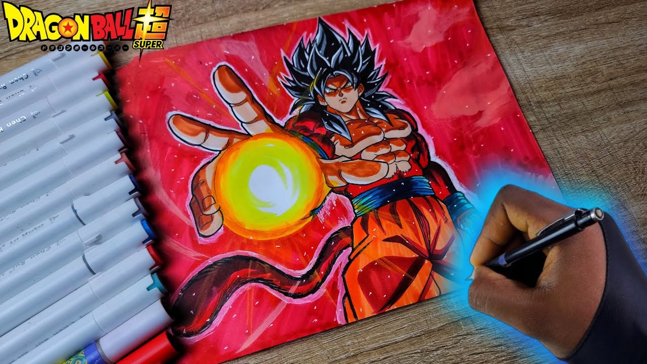 How to Draw Goku Super Saiyan 4 🔥Epic Drawing Tutorial [ Dragonball ...