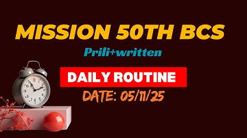 mossion 50th bcs || Daily routine || bcs preli crack #smartbcsprep