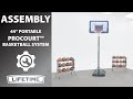 Lifetime 44 portable procourt basketball system  lifetime assembly