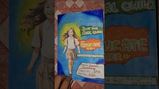CARD ON SAVE GIRL CHILD FOR CARD MAKING COMPETITION