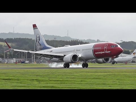 Norwegian Boeing737 MAX action at Edinburgh Airport