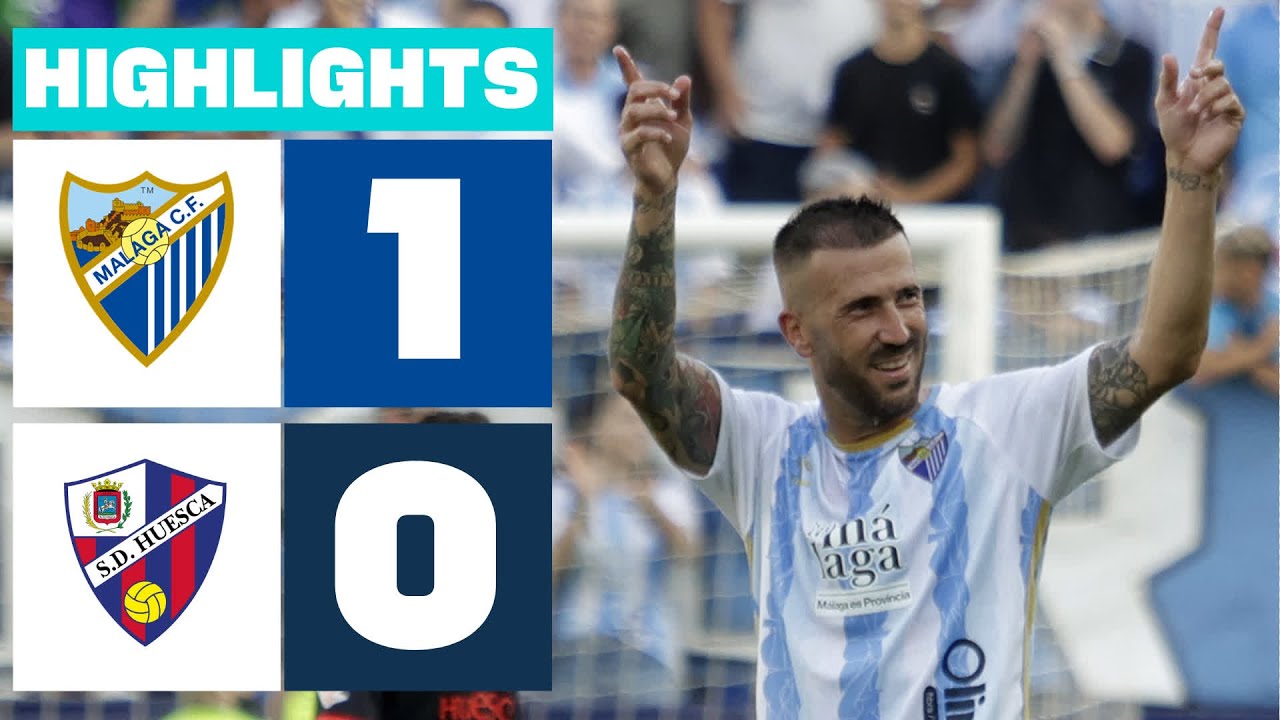 MÁLAGA CF 1 - 0 SD HUESCA | RESUMEN LALIGA HYPERMOTION - YouTube