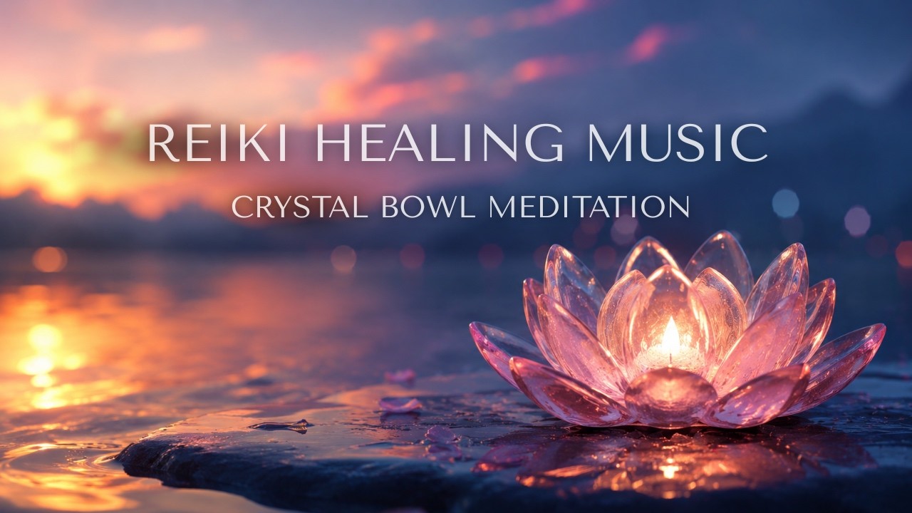30 Min Reiki Healing Music with Crystal Bowl for Mindfulness & Stress ...