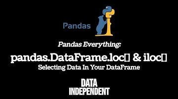 Selecting Data Pandas loc vs iloc | df.loc[] df.iloc[]