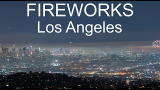 Several timelapses from on top of griffith park 4th july.
