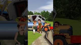 Truck,Tractor, police vs Train funny vfx magic video shorts