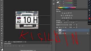 Photoshp ile masina nomre qoymaq