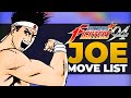 JOE HIGASHI MOVE LIST - The King of Fighters 