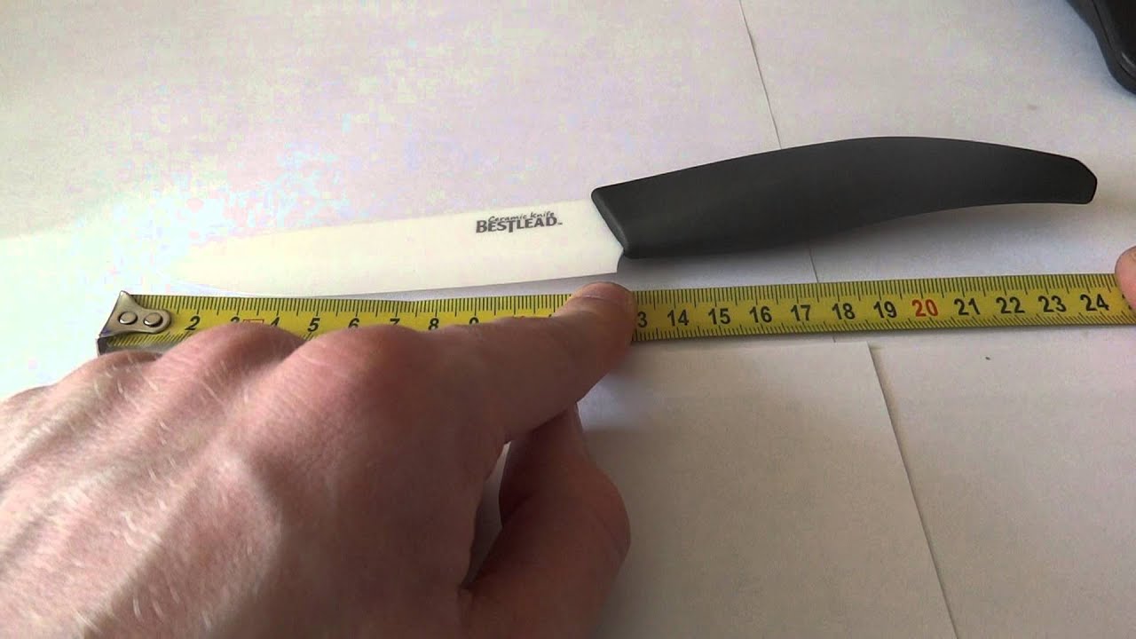 5" Long White Ceramic Blade Knife with Brown Curve Handle