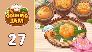 Cooking Jam Level 27 Moon Cake | Every Puzzle Solved! 🎯