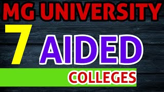AIDED COLLEGES UNDER MG UNIVERSITY  / MG UNIVERSITY DEGREE ADMISSION 2023 / BCOM, BA /  PLUS LEARN