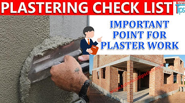 Check List For Plaster Work | Plastering CheckList | Construction Work Check List