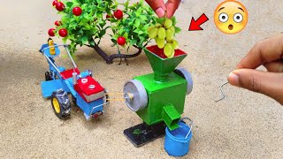 diy tractor grapes juice machine mini science project || flour mill || @KeepVilla || @MiniTheQ
