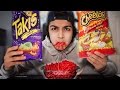 EXTREME HOT CHEETOS AND TAKIS FUEGO CHALLENGE