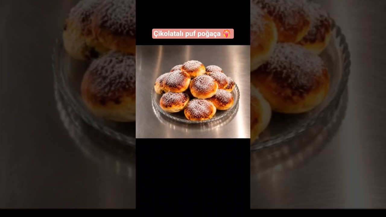 Çikolata dolgulu puf poğaça, tarif açıklamada #5çayı #poğaça #pratiktarifler #pastry