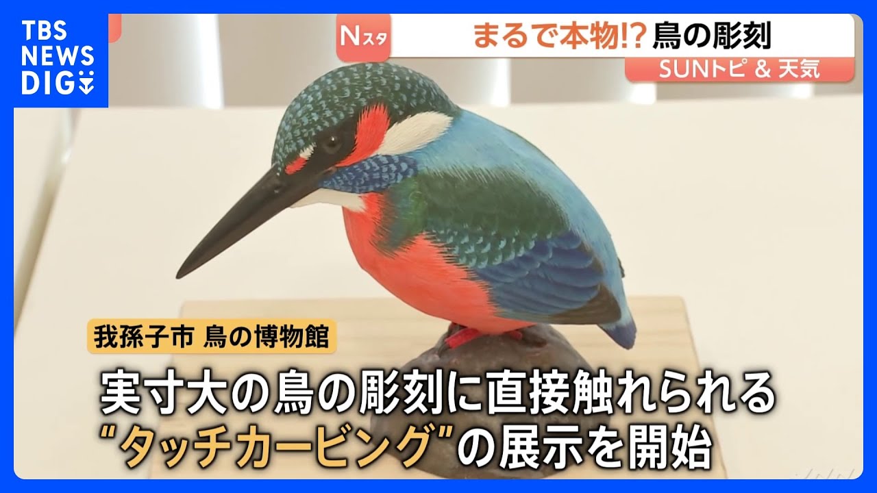 飛翔する鳥の彫刻 Touch Carving