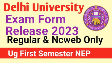 DU Ncweb First Semester Exam Form Release March 2023 | Du Ug first semester exam form 2023