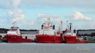 5 offshore support vessels ATALANTI VICTOR HENSEN MARKAB SHELF EXPRESS ARTEMIS Emden