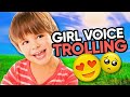 I GIRL Voice Trolled the CUTEST 9 Year Old.. (emotional)