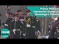 Prince William represents the Queen at Sovereign's Parade