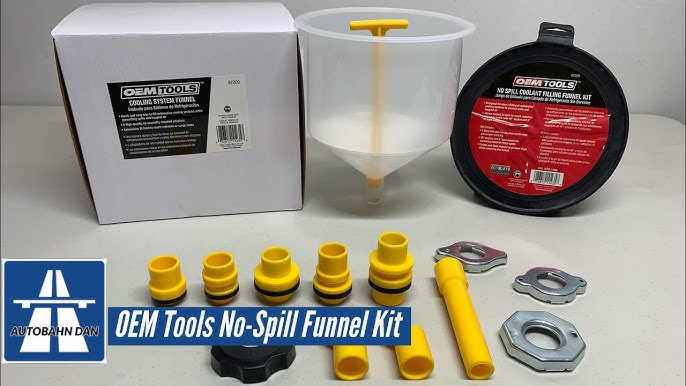 EPAuto Spill Proof Radiator Coolant Filling Funnel Kit 