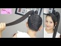 Trenza Diagonal terminada en Lazo Alto | Peinados con Trenzas | Peinados para Niñas