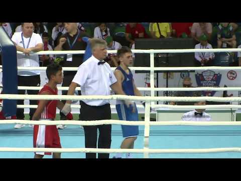 დავით ჯაფარიძის (46კგ)პირველი ორთაბრძოლა კრივში ევროპის U14 ჩემპიონატზე.2019 წ. 5 აგვისტო ქ.თბილისი.