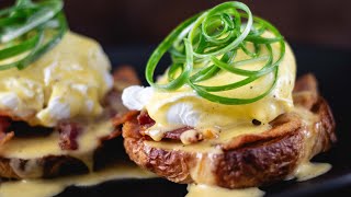 Irresistible Croissant Eggs Benedict with Crispy Bacon | Must-Try Breakfast Recipe screenshot 5