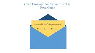 How To Open Envelope Animation Effect in PowerPoint Presentation Tutorial...(720)..2020_____