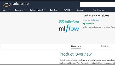 Free Trial of InfinStor MLflow Service on AWS Marketplace