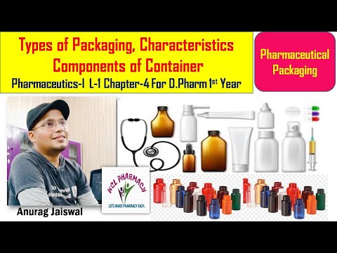 Pharmaceutical Packaging | Types, Characteristics & Components of Container | L-1 Ch-4  | L-6