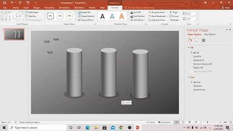 Cylinder design using powerpoint
