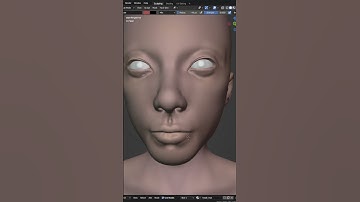Did some head sculpting in #blender3d and wanted to share my vertex painting process #b3d #3dart