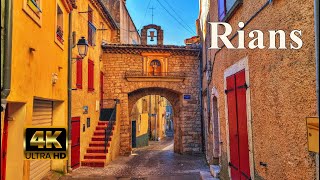 RIANS🌞Village du Var - French Towns & Villages Tour [4K]