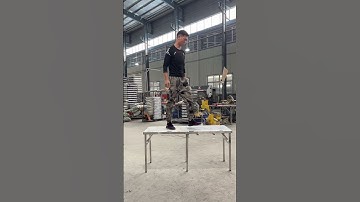 Stainless steel folding table with foldable table top, no need to install after receiving the goods