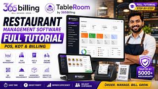 Restaurant Billing Management Software Full Tutorial | TableRoom by 365Billing | POS, KOT & Billing