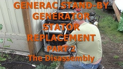 GENERAC STAND-BY GENERATOR STATOR REPLACEMENT-Part 2 Disassembly