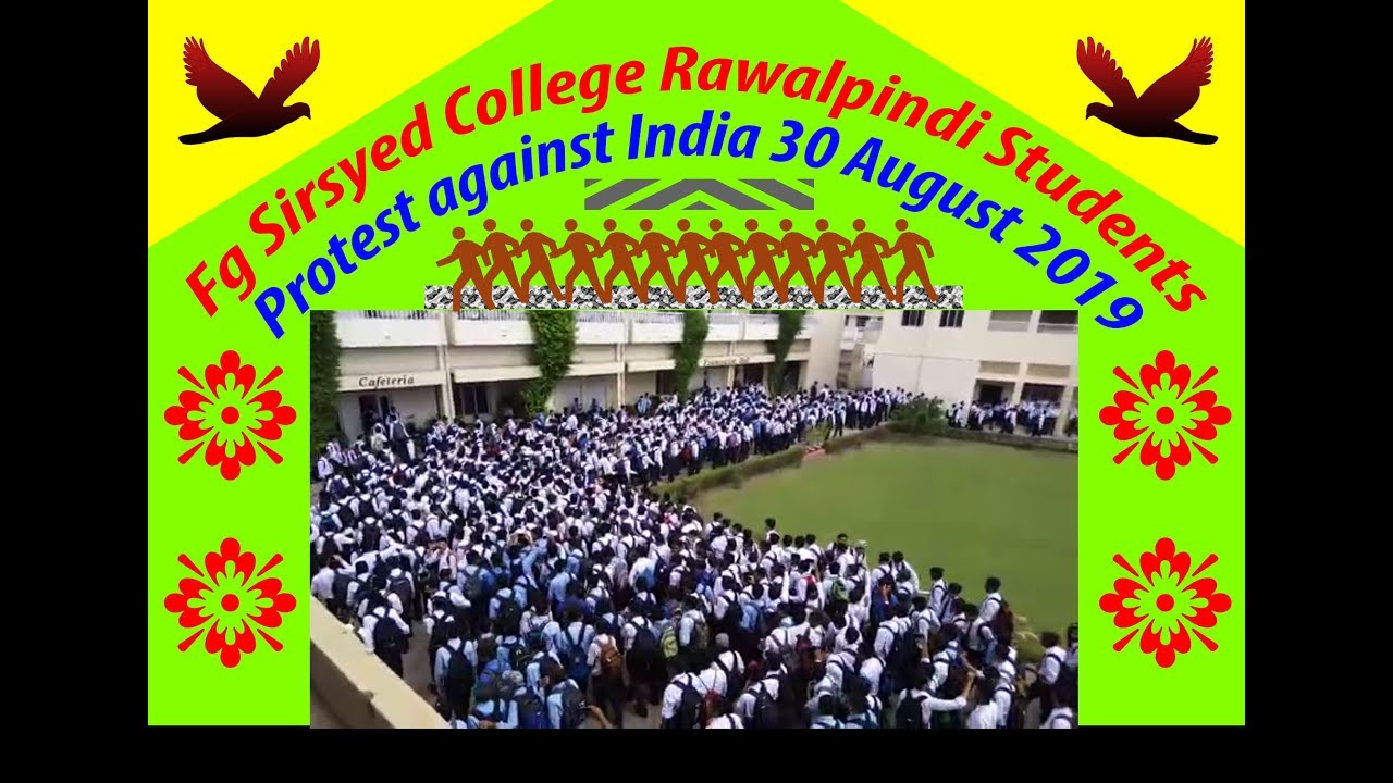 Fg Sir Syed College Rawalpindi Students Protest Against India