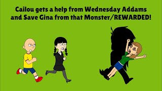 Cailou Gets A Help From Wednesday Addams And Save Gina From That Monsterrewarded