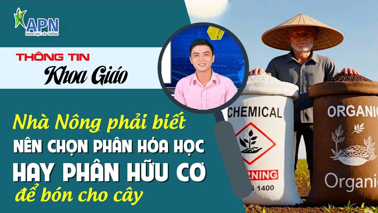 APN - NHÀ NÔNG PHẢI BIẾT NÊN CHỌN PHÂN HỮU CƠ HAY PHÂN HÓA HỌC ĐỂ BÓN CHO CÂY TRỒNG